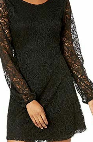 NWT Obey Black Raven Lace Dress US Size Large - Picture 5 of 7